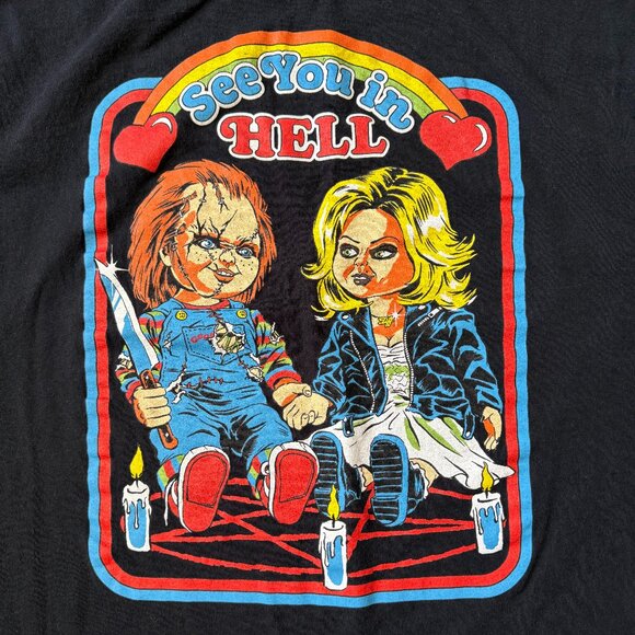 Chucky "See You In Hell" T-Shirt - Size L - Picture 2 of 6